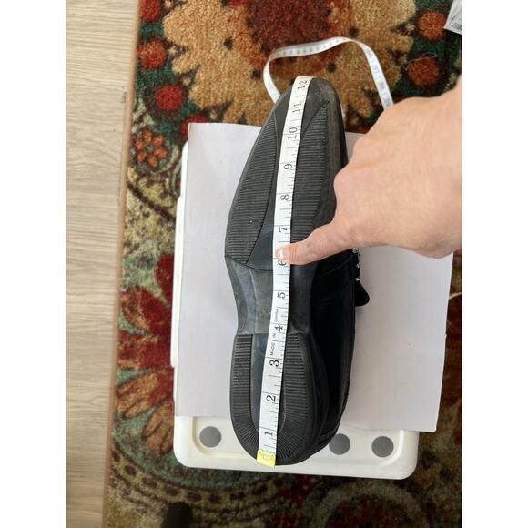 Stefano Castelli Men's  black Leather Loafers Shoes  EU 44  steel  buckle Italy - Picture 13 of 13